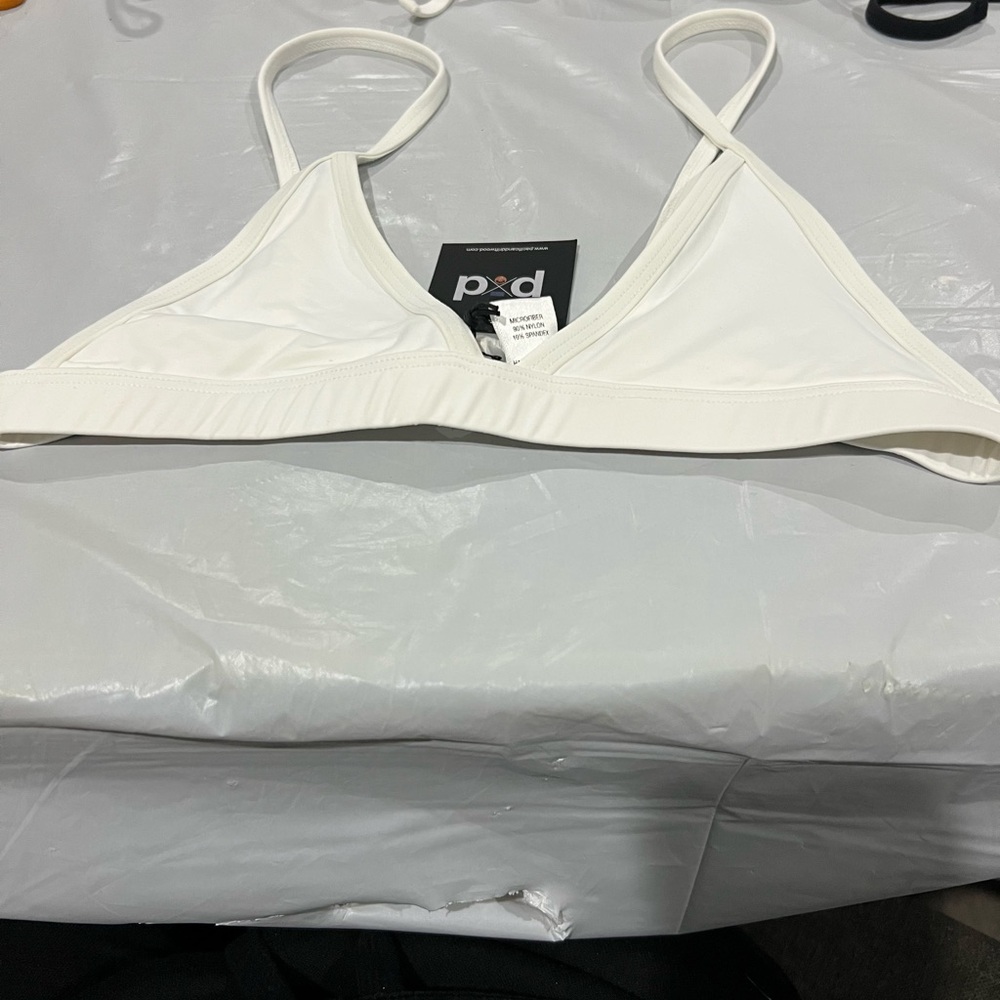 Women's White Bikini Top